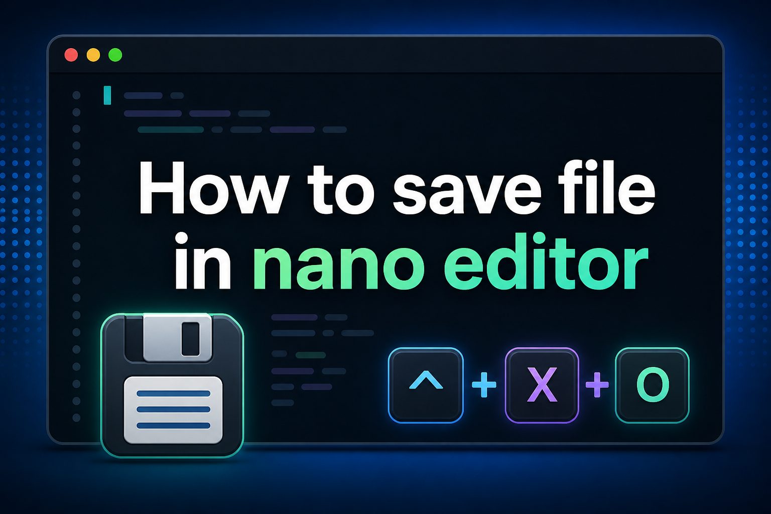 Nano editor screen showing the save command prompt in a terminal